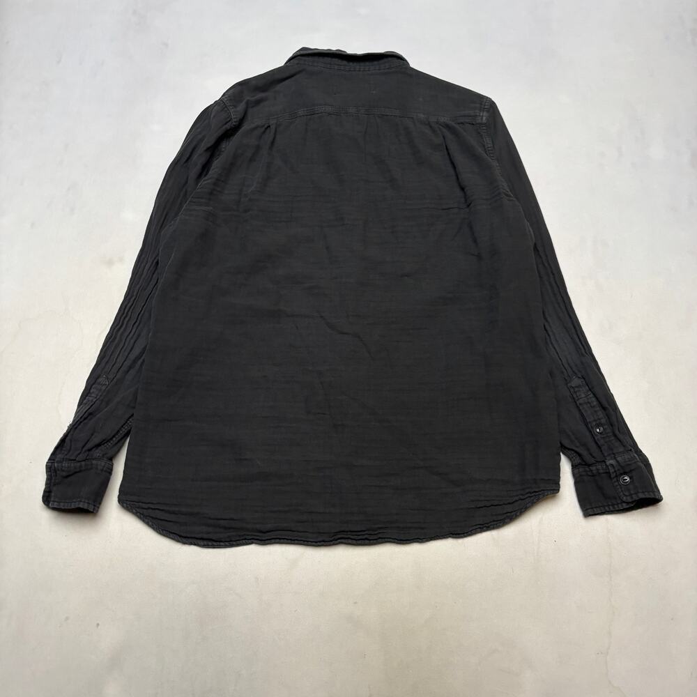 Buck Mason Long Sleeve Button Down Shirt Black Cotton Men Large Utility - Picture 3 of 10
